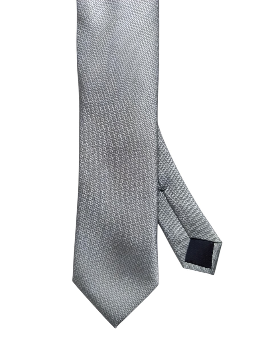 CORBATA KC NY GRÁFICO REGULA, PLATEADO