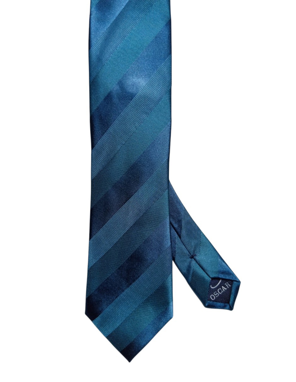 Corbata regular de seda estampada a rayas para hombre