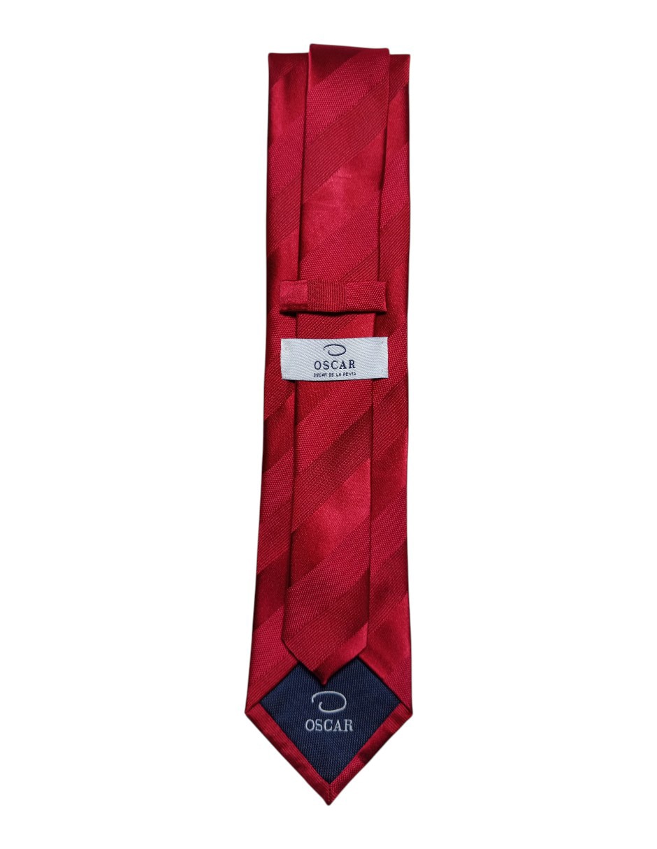 CORBATA O DE LA RENTA A RAYAS RE, ROJOS
