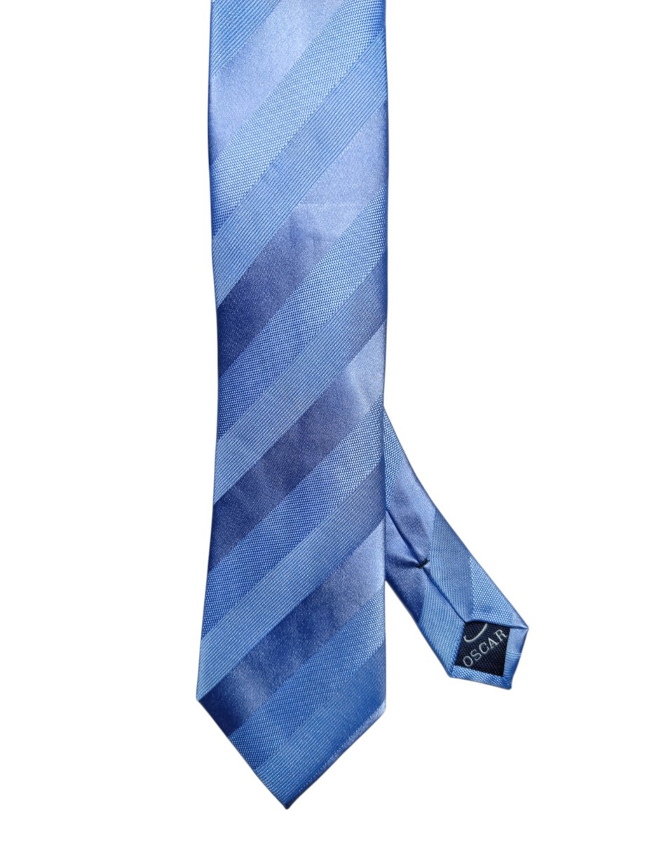 Corbata regular de seda estampada a rayas para hombre