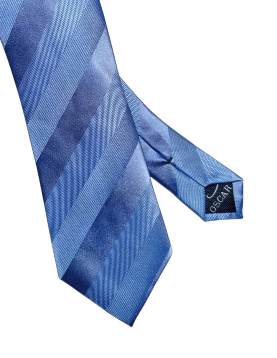 Corbata regular de seda estampada a rayas para hombre 2