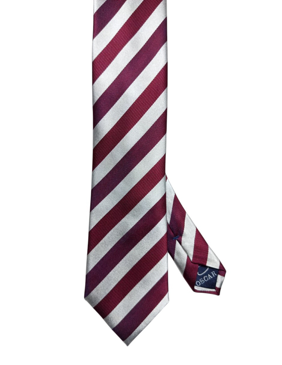 Corbata regular de seda estampada a rayas para hombre Corbata regular de seda estampada a rayas para hombre