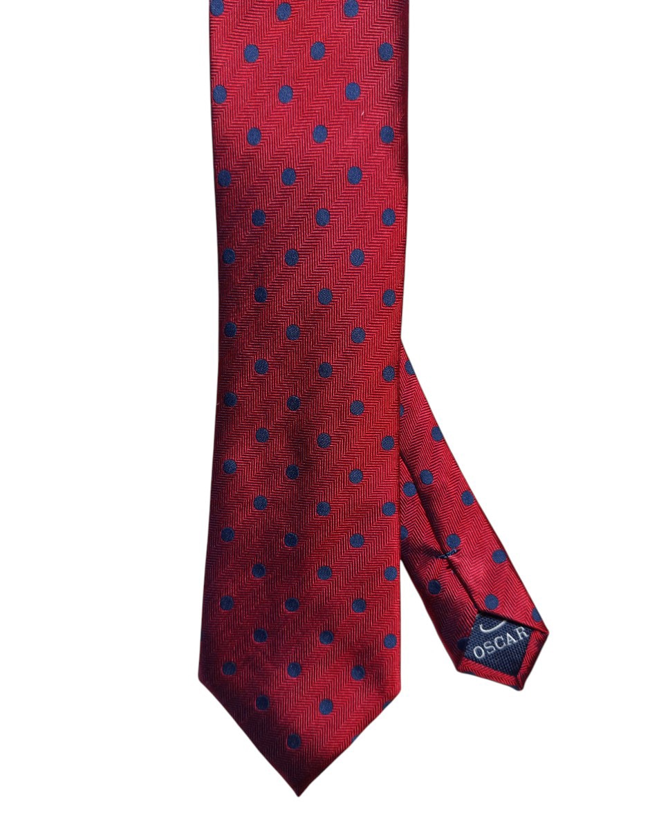 CORBATA O DE LA RENTA LUNARES RE, ROJOS