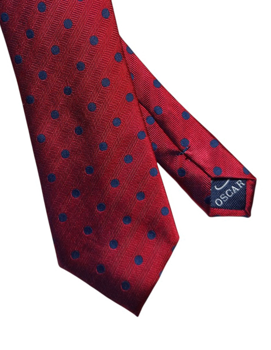 CORBATA O DE LA RENTA LUNARES RE, ROJOS