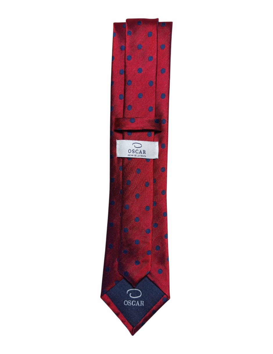 CORBATA O DE LA RENTA LUNARES RE, ROJOS