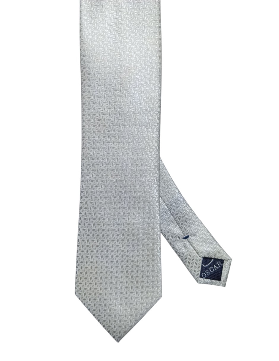 CORBATA O DE LA RENTA GEOMÉT, PLATEADOA