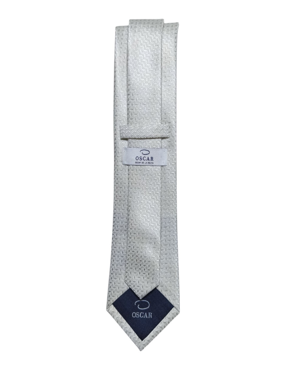 Corbata regular de seda estampado geométrico para hombre 3