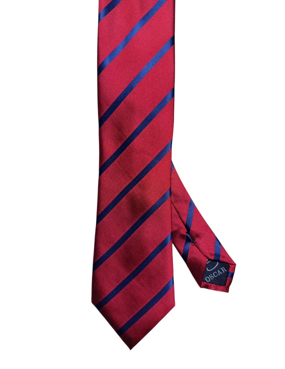 CORBATA O DE LA RENTA A RAYAS RE, ROJOS