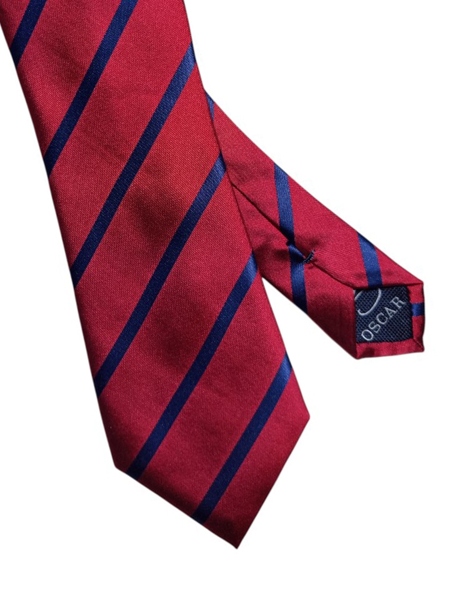 CORBATA O DE LA RENTA A RAYAS RE, ROJOS