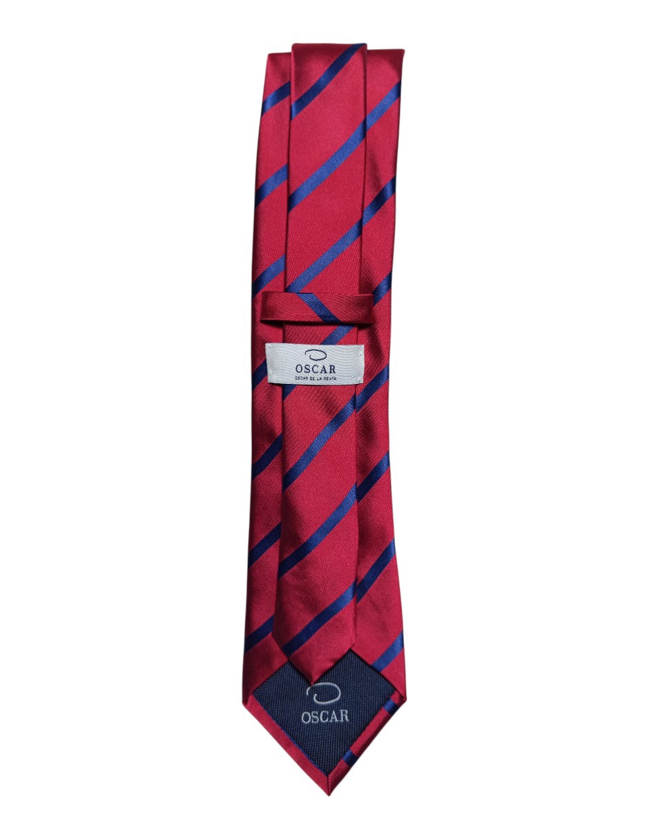 CORBATA O DE LA RENTA A RAYAS RE, ROJOS