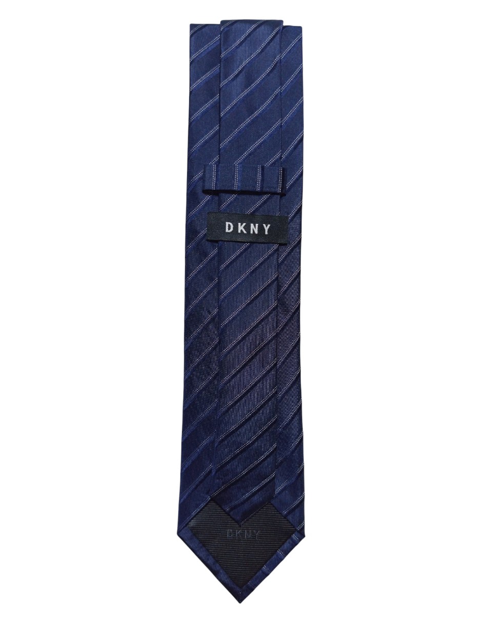 Corbata regular de seda estampado a rayas para hombre 3