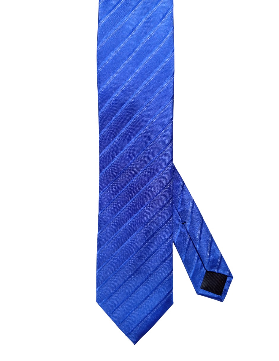Corbata regular de seda estampado a rayas para hombre