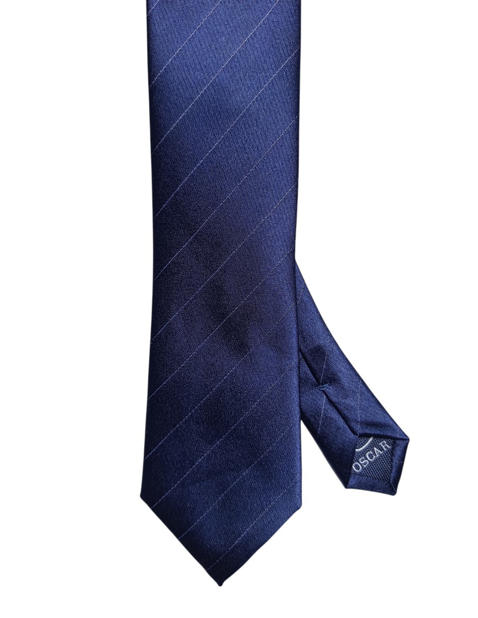 Corbata regular de seda estampada a rayas para hombre