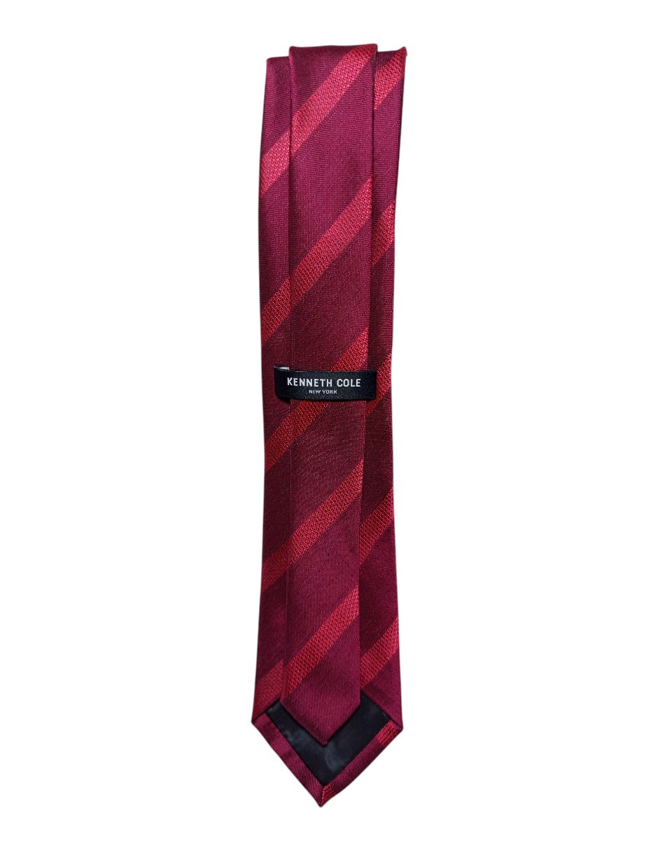 Corbata regular de seda estampado a rayas para hombre 3