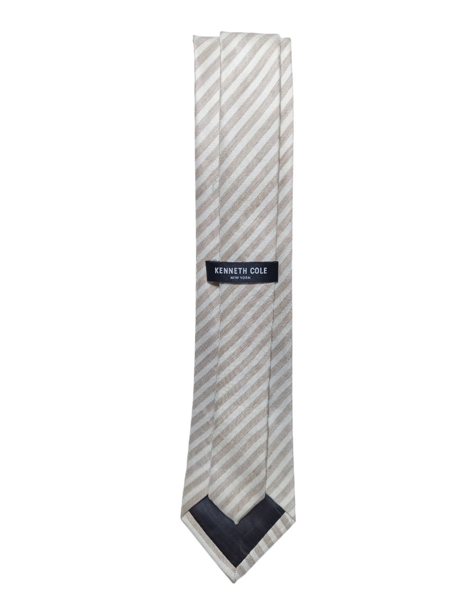 Corbata regular de seda estampado a rayas para hombre 3