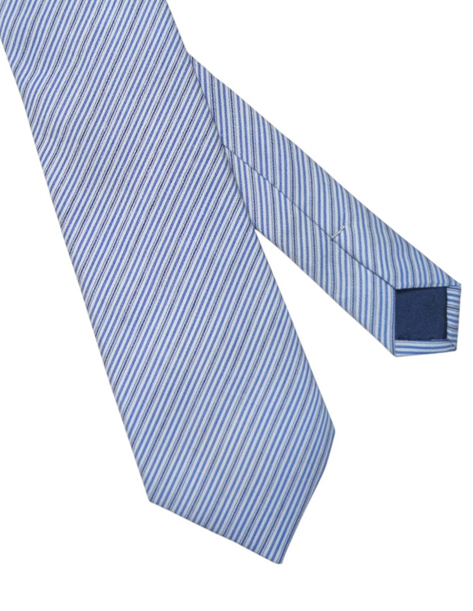Corbata regular de seda estampado a rayas para hombre 3