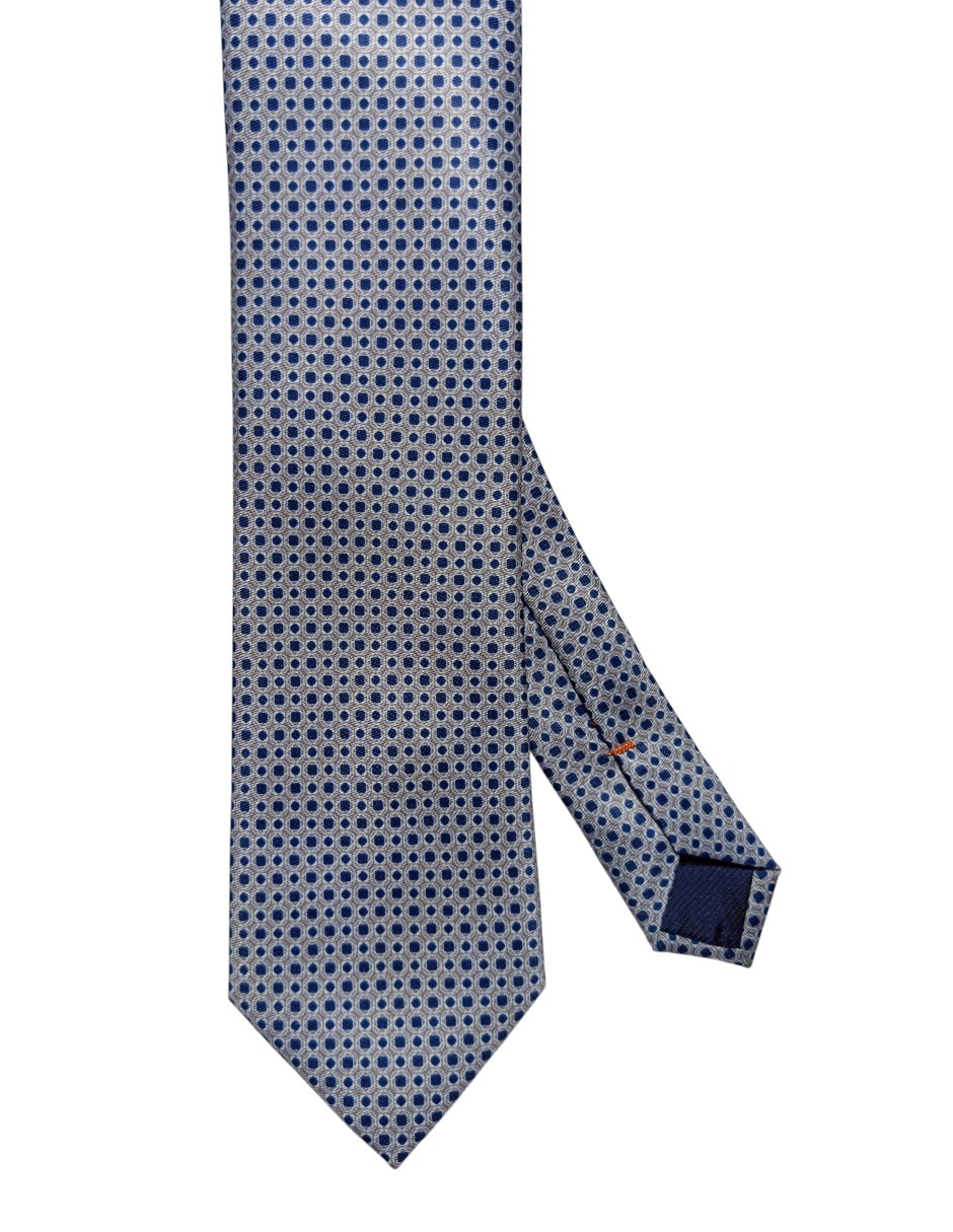 Corbata regular de seda estampada para hombre