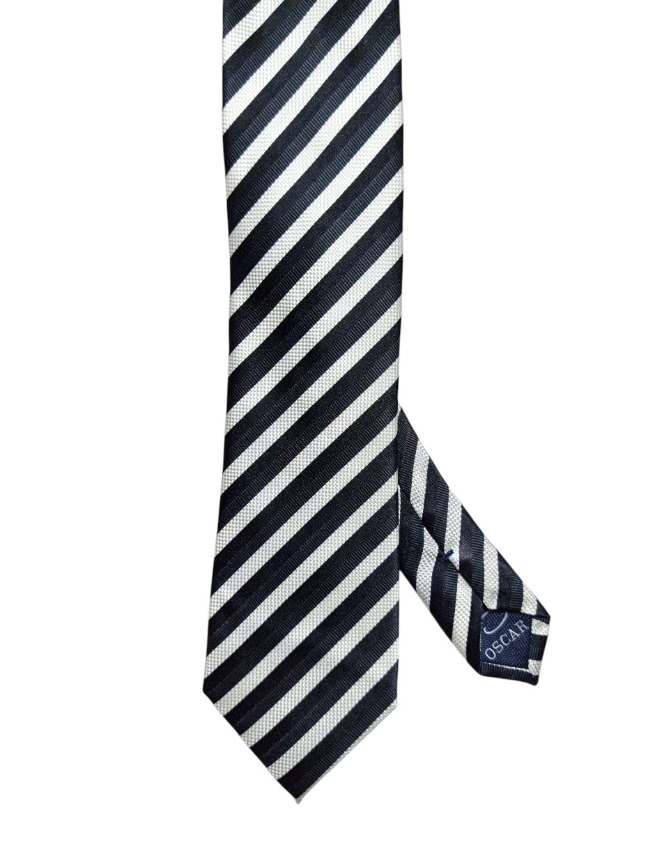 Corbata regular de seda estampada a rayas para hombre Corbata regular de seda estampada a rayas para hombre