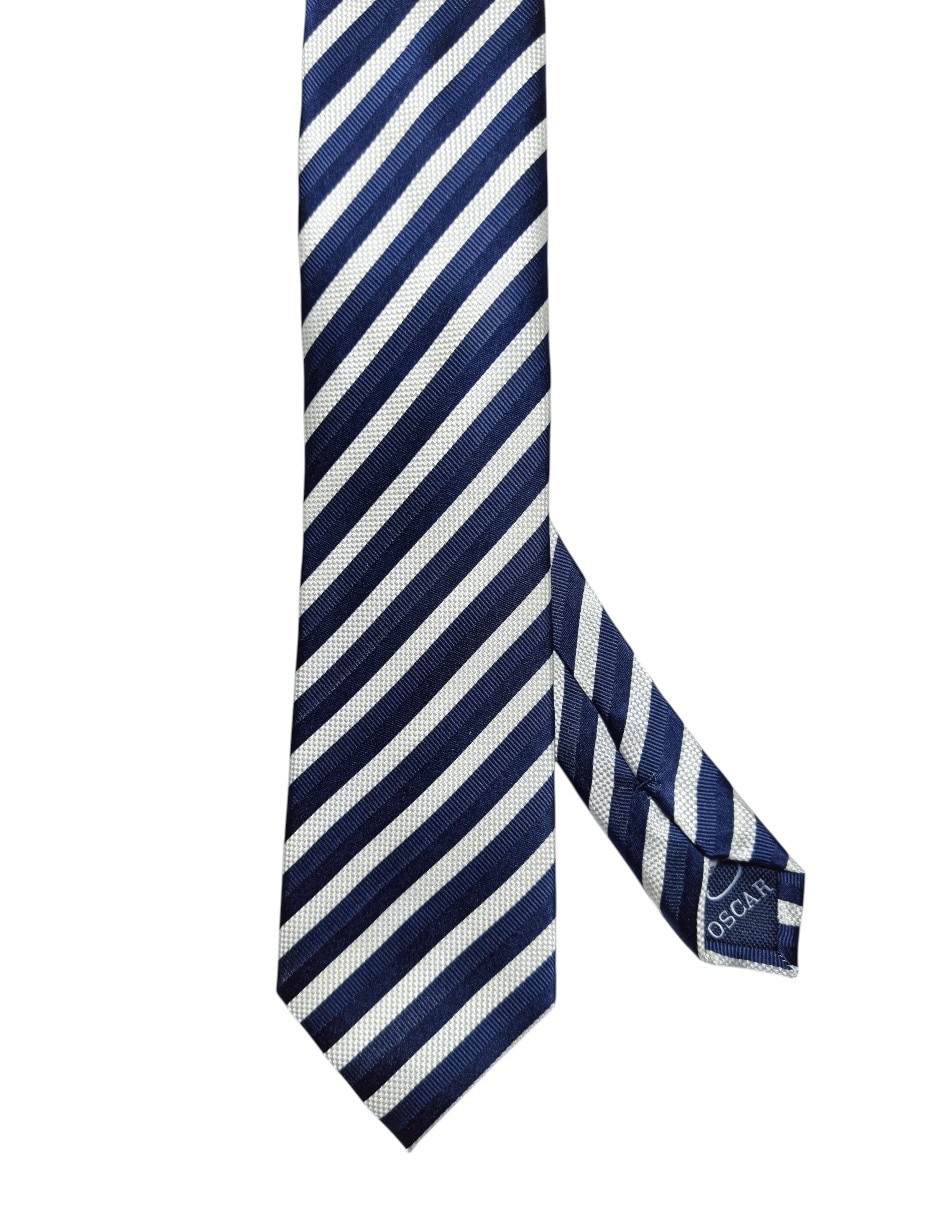Corbata regular de seda estampada a rayas para hombre Corbata regular de seda estampada a rayas para hombre