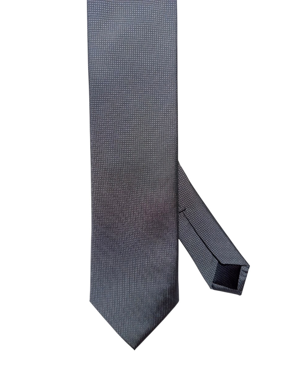 Corbata regular de seda estampado gráfico para hombre