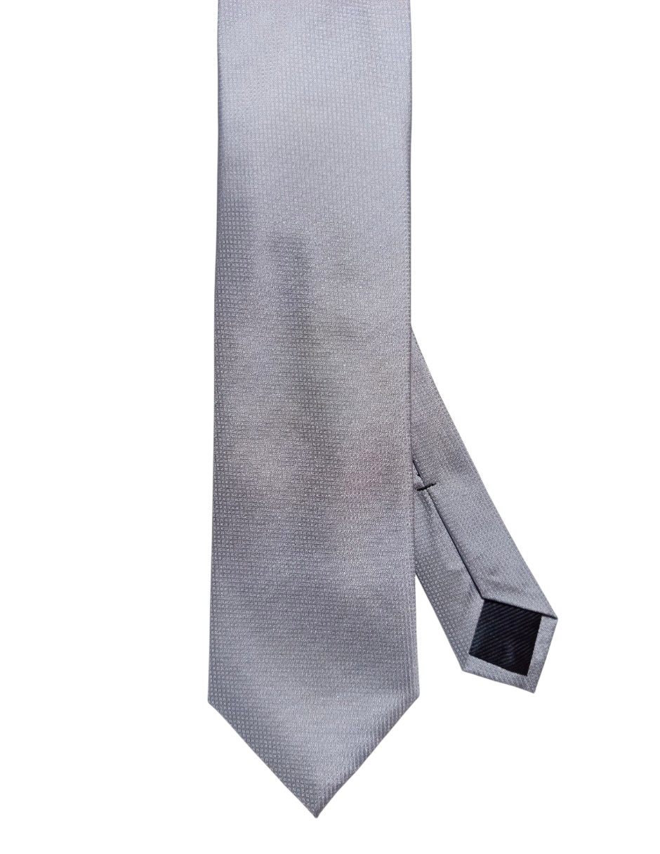 CORBATA DKNY C GRÁFICO REGUL, PLATEADO