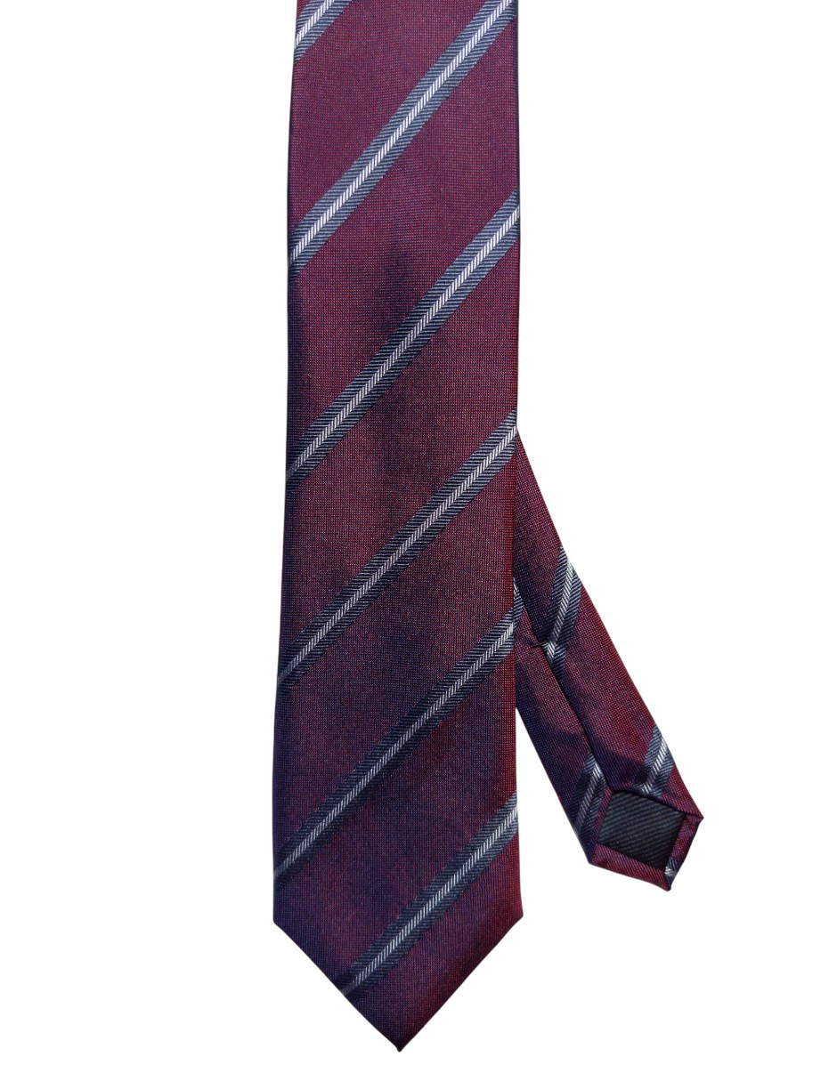 Corbata regular de seda estampado a rayas para hombre Corbata regular de seda estampado a rayas para hombre