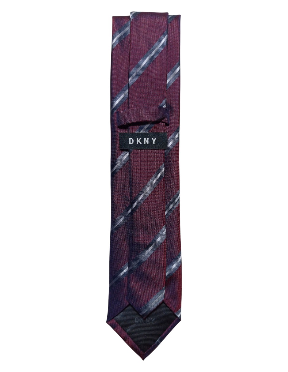 Corbata regular de seda estampado a rayas para hombre 3