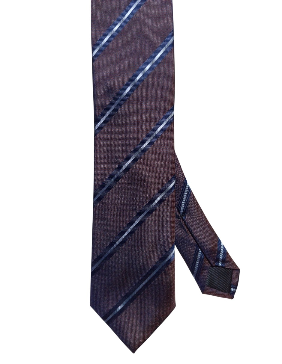 Corbata regular de seda estampado a rayas para hombre Corbata regular de seda estampado a rayas para hombre