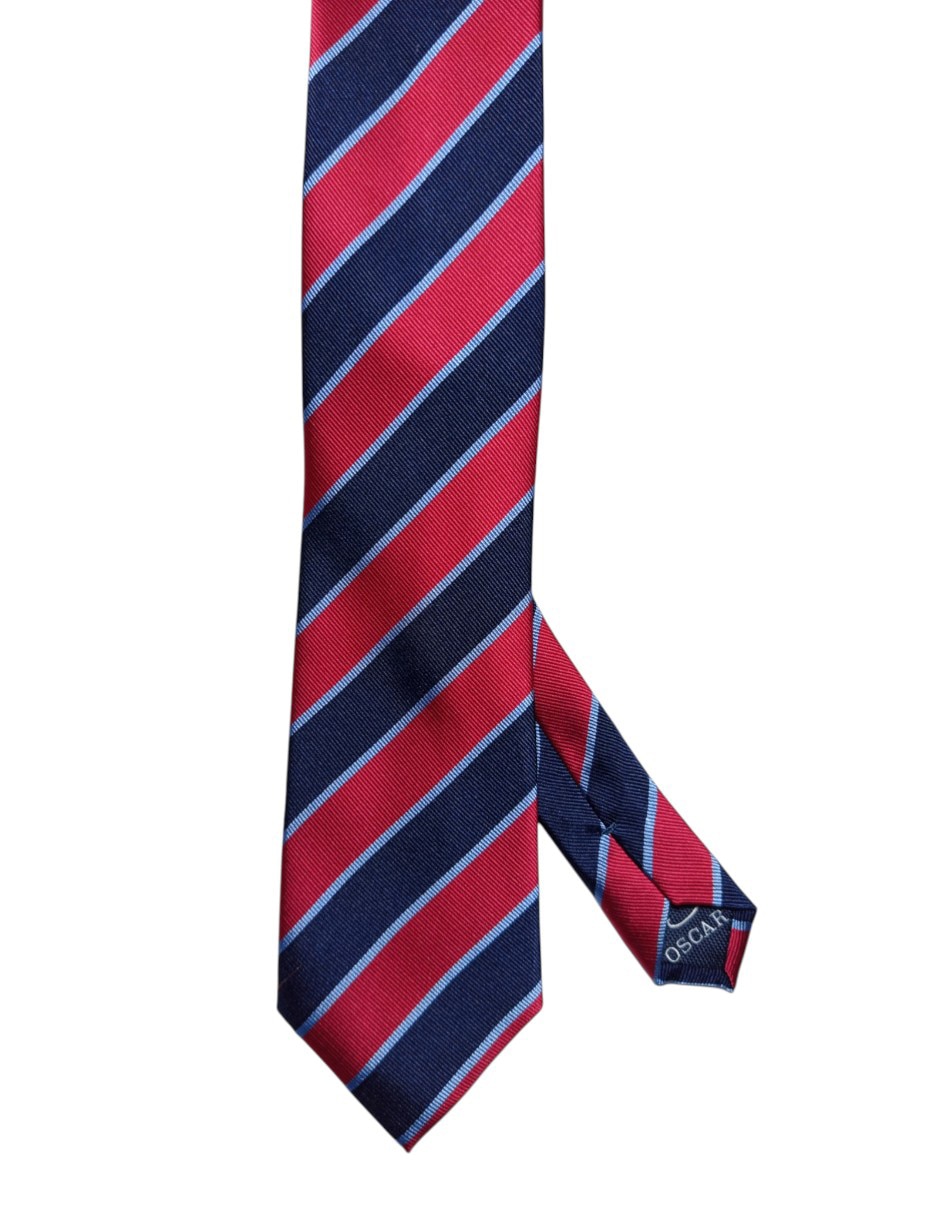 CORBATA O DE LA RENTA A RAYAS RE, ROJOS