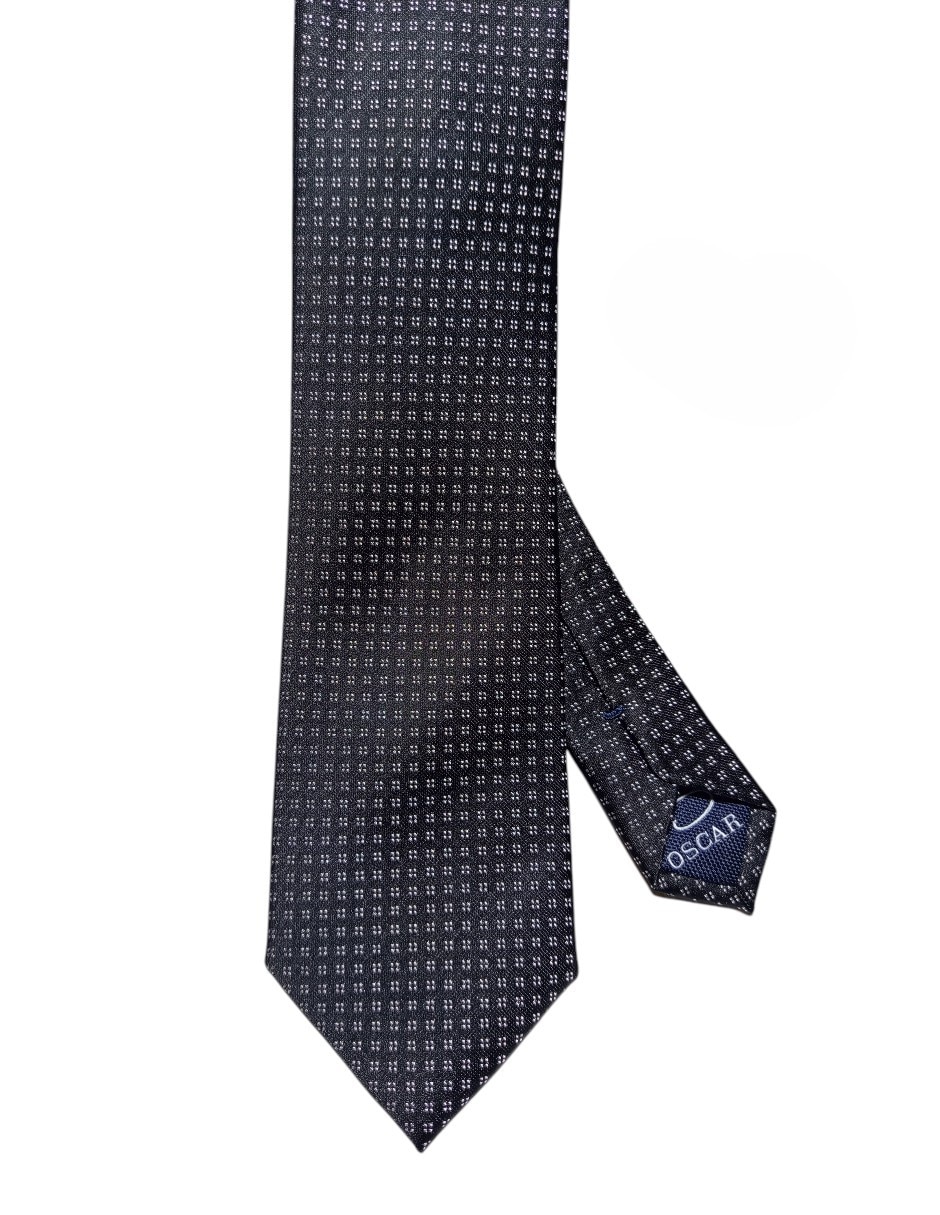 Corbata regular de seda estampado geométrico para hombre Corbata regular de seda estampado geométrico para hombre