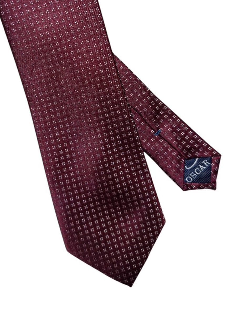 Corbata regular de seda estampado geométrico para hombre 2