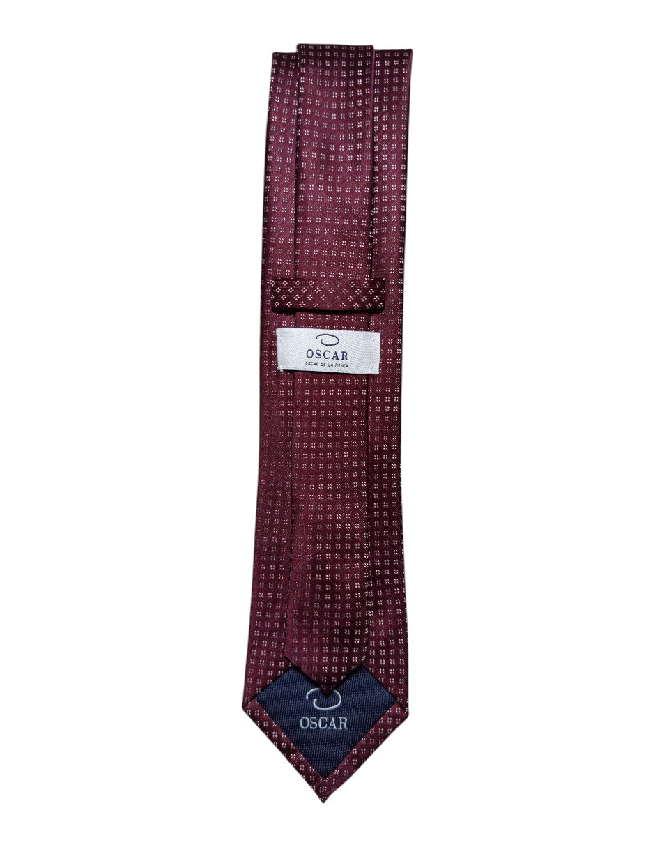 Corbata regular de seda estampado geométrico para hombre 3