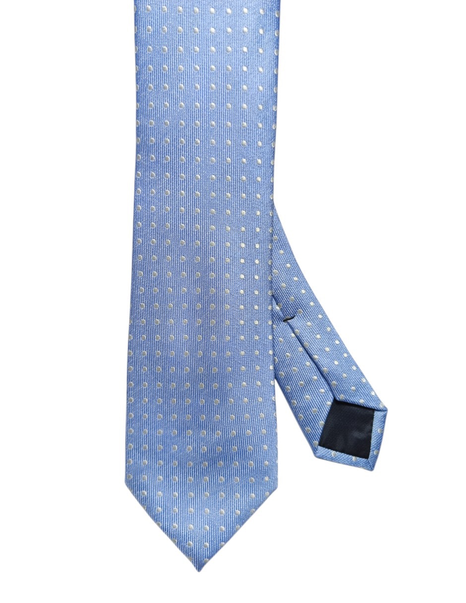 Corbata regular de seda estampado lunares para hombre