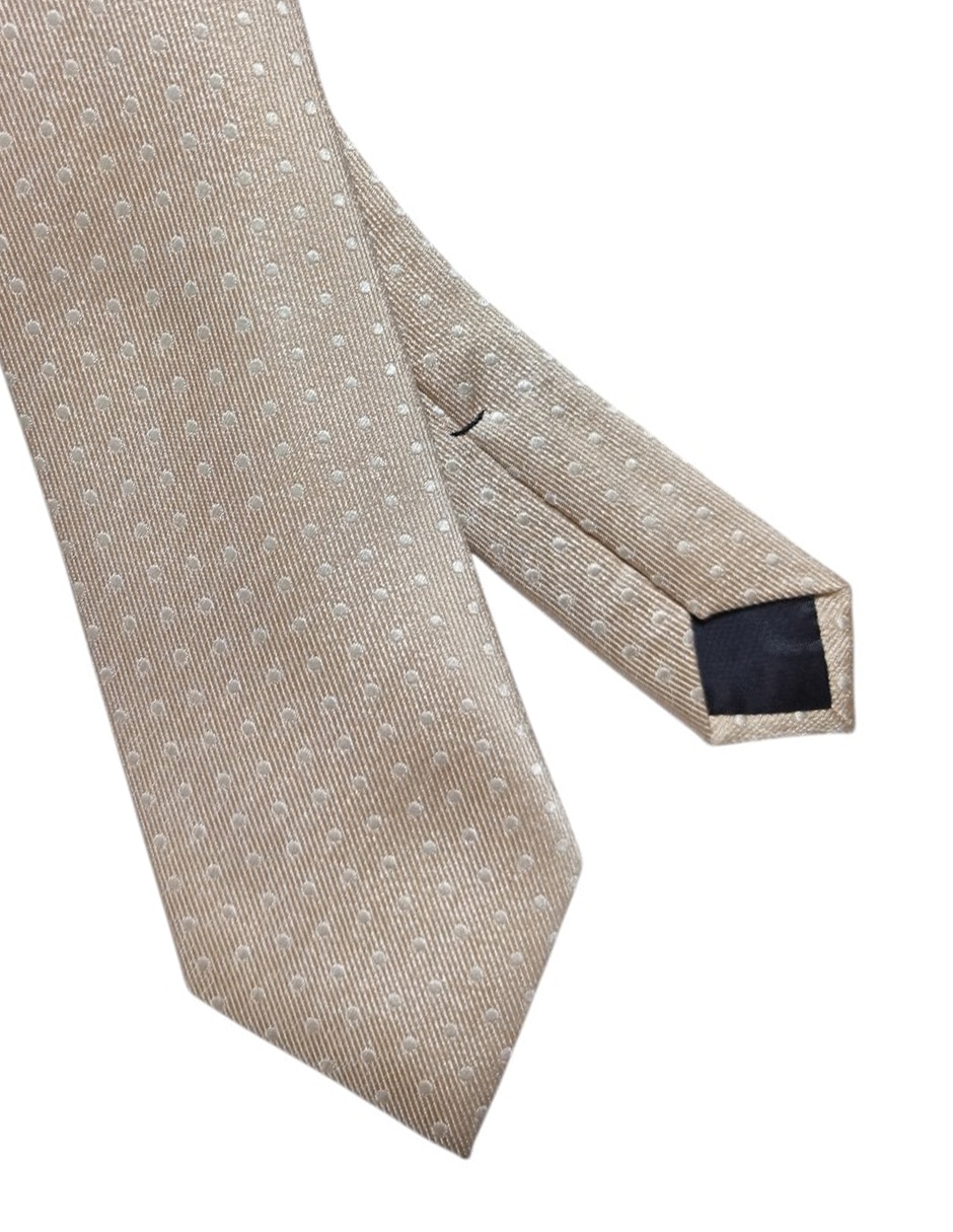 Corbata regular de seda estampado lunares para hombre 2