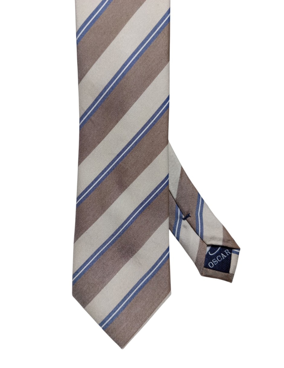 Corbata regular de seda estampado a rayas para hombre Corbata regular de seda estampado a rayas para hombre