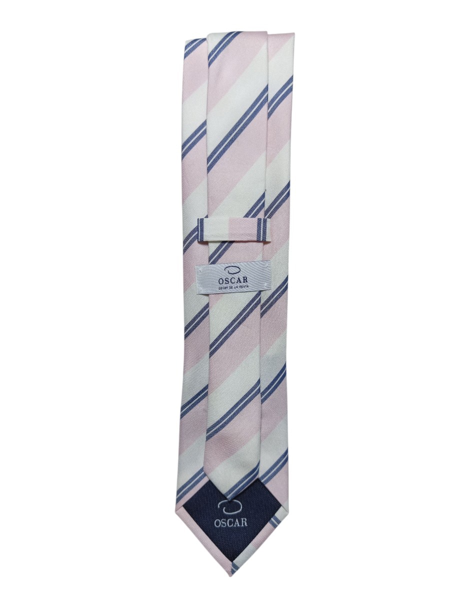 CORBATA O DE LA RENTA A RAYAS RE, ROSAS