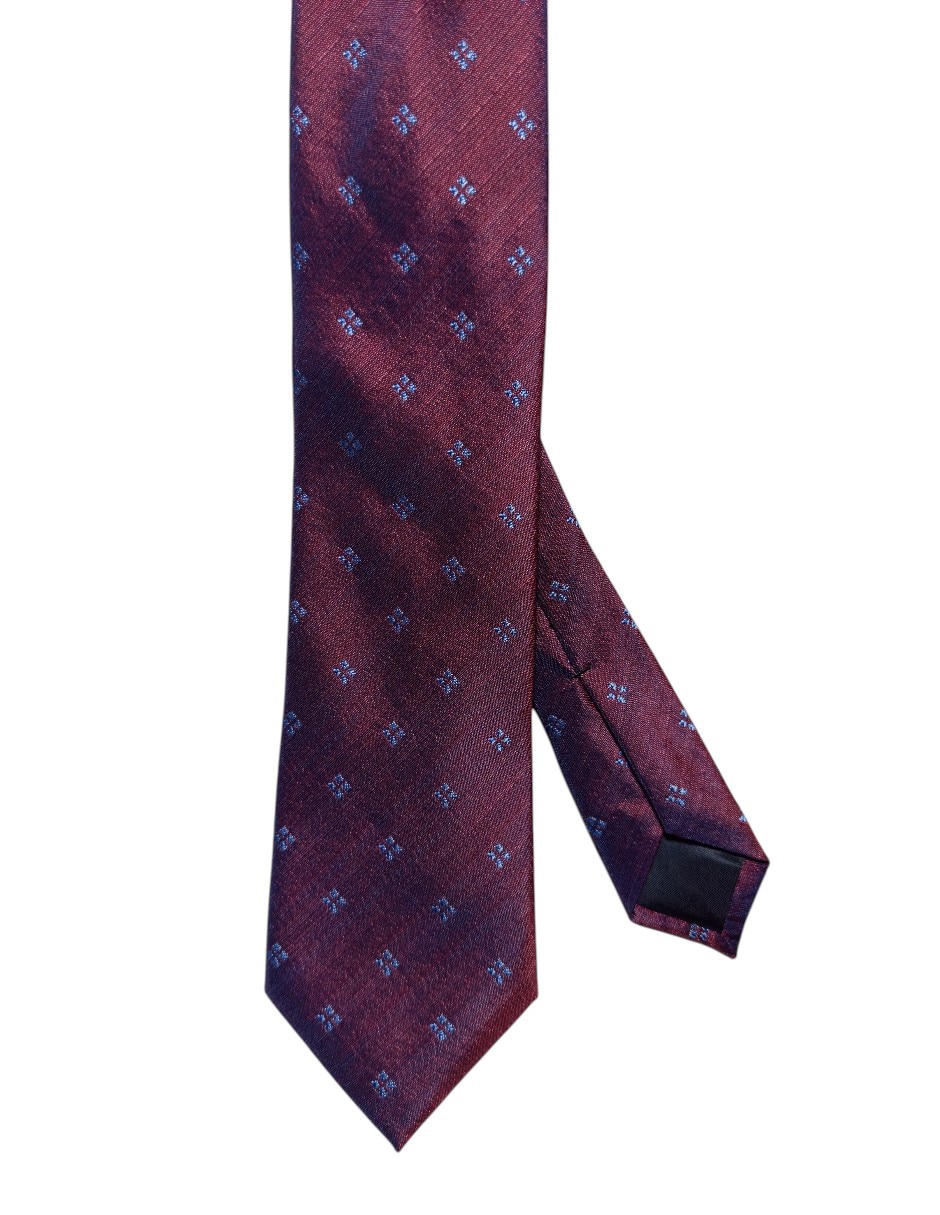 Corbata regular de seda estampado floral para hombre