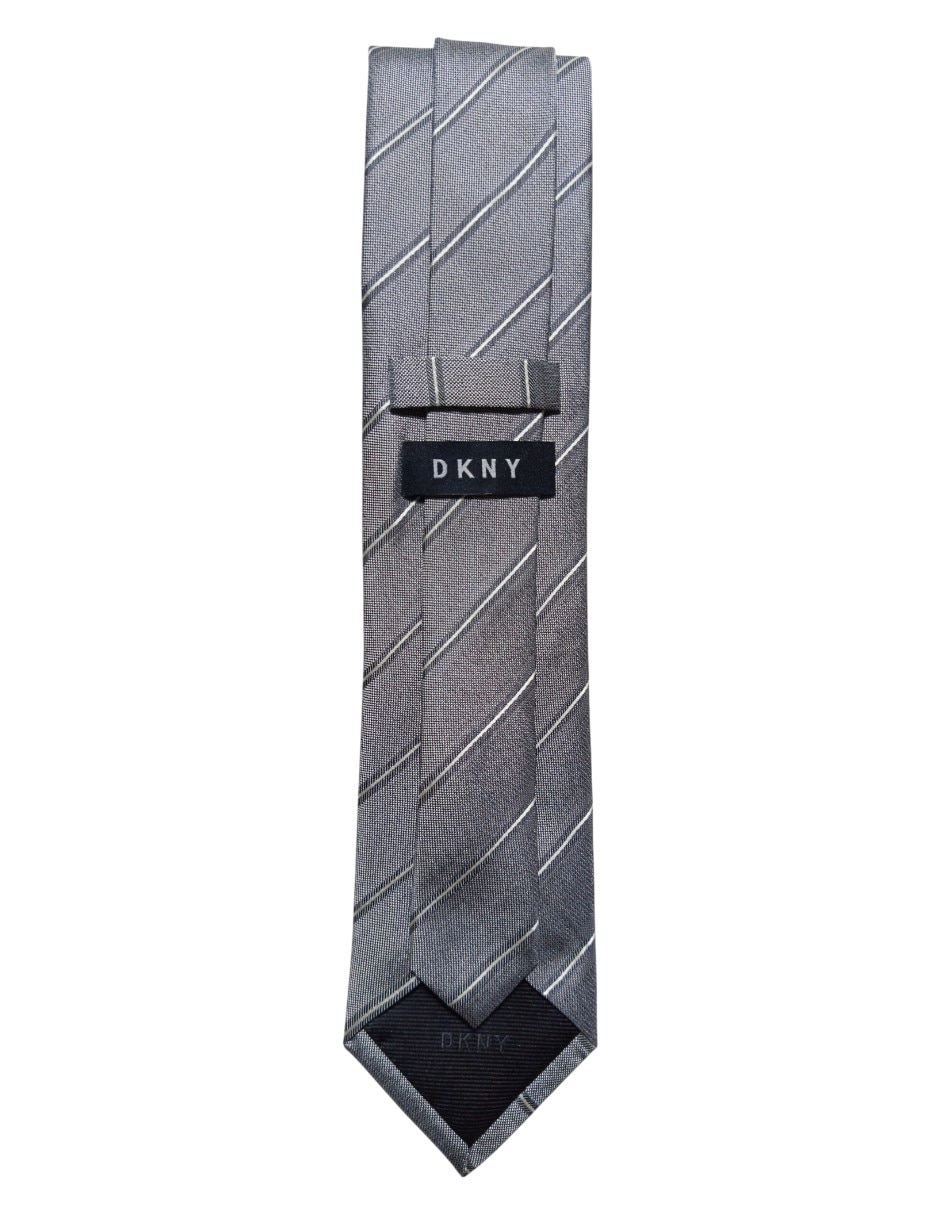 Corbata regular de seda estampado a rayas para hombre 3
