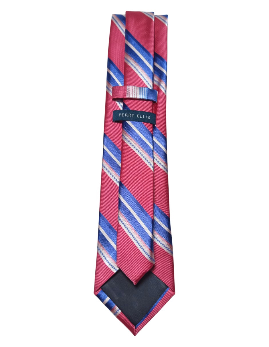 Corbata regular de seda estampado a rayas para hombre 3