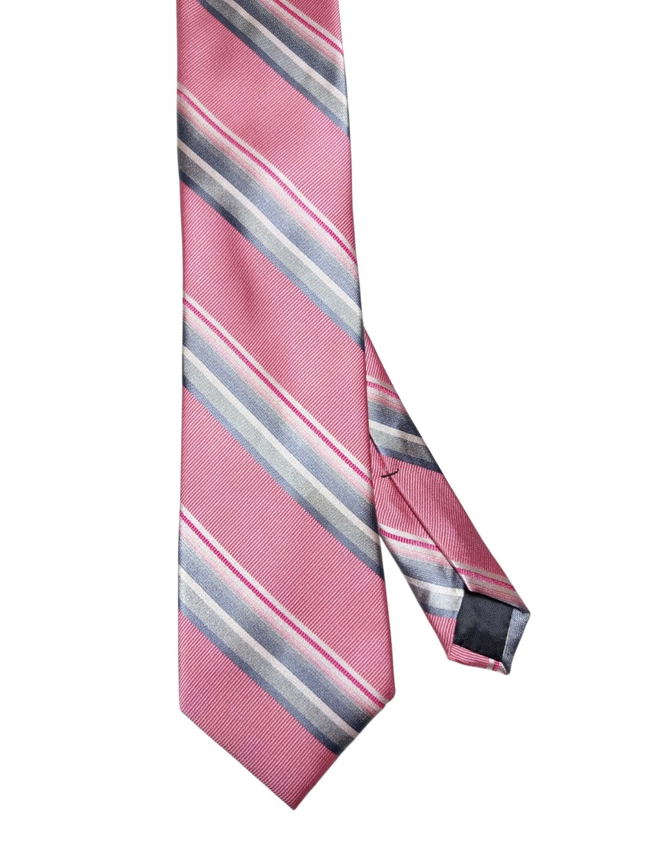 Corbata regular de seda estampado a rayas para hombre Corbata regular de seda estampado a rayas para hombre