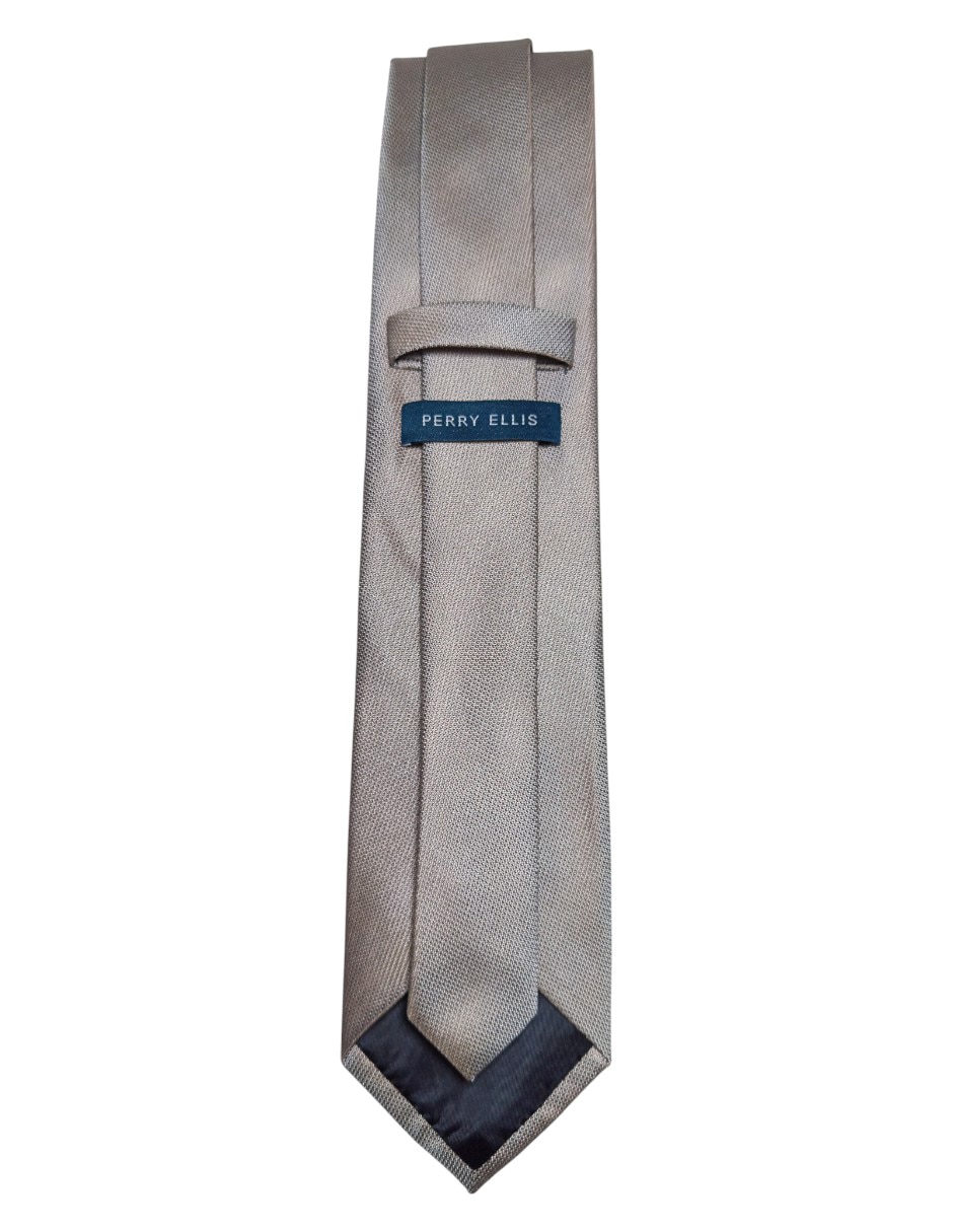 CORBATA PERRY ELLIS LISO REGULA, TAUPE