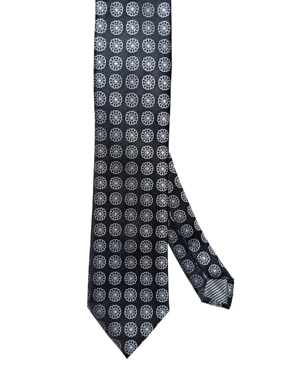Corbata regular de seda estampado floral para hombre Corbata regular de seda estampado floral para hombre