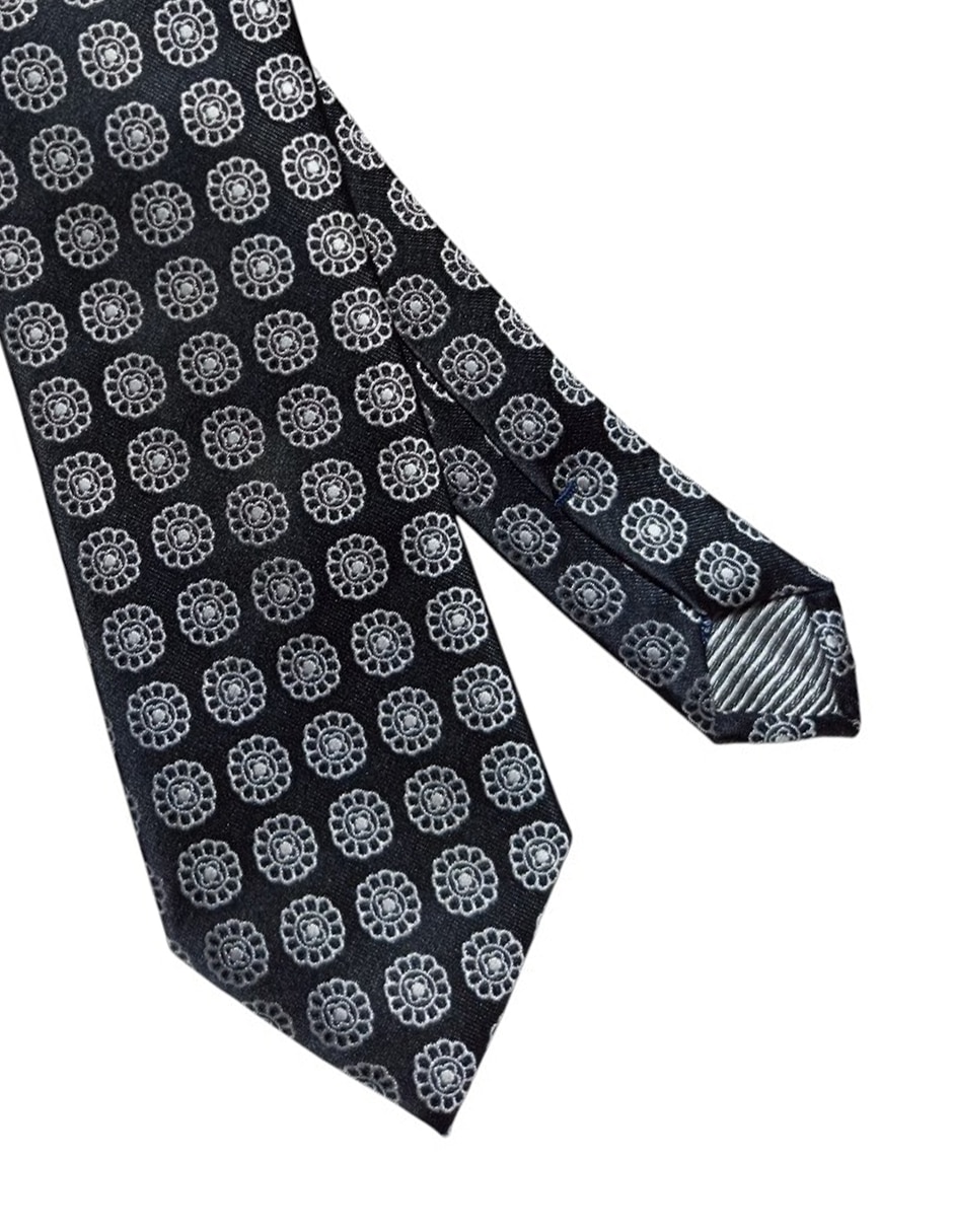 Corbata regular de seda estampado floral para hombre 2