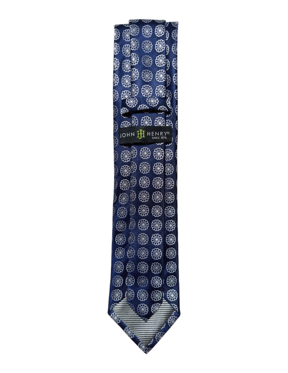 CORBATA JOHN HENRY FLORAL, AZUL MARINO