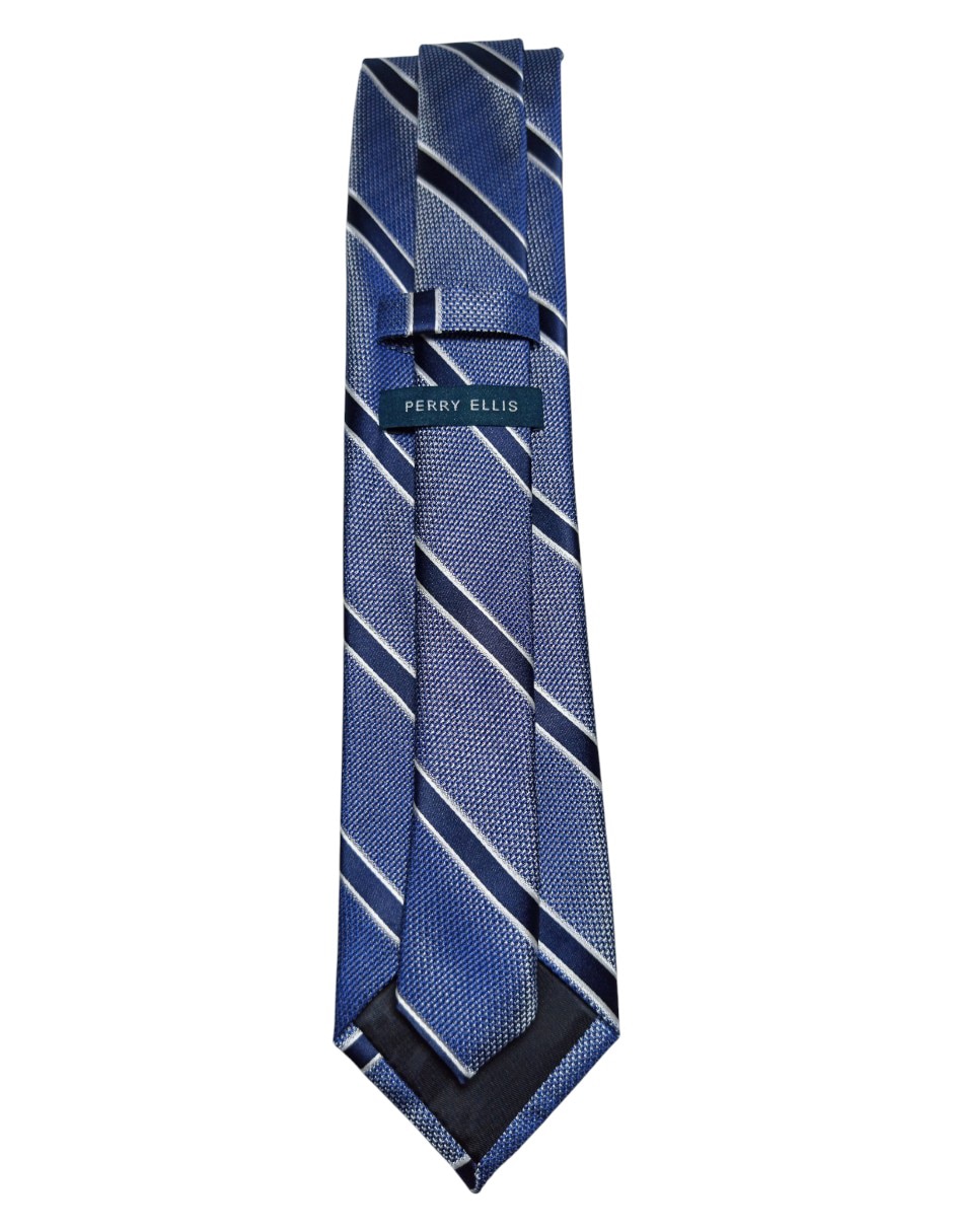 CORBATA PERRY ELLIS A RAY, AZUL MARINOD