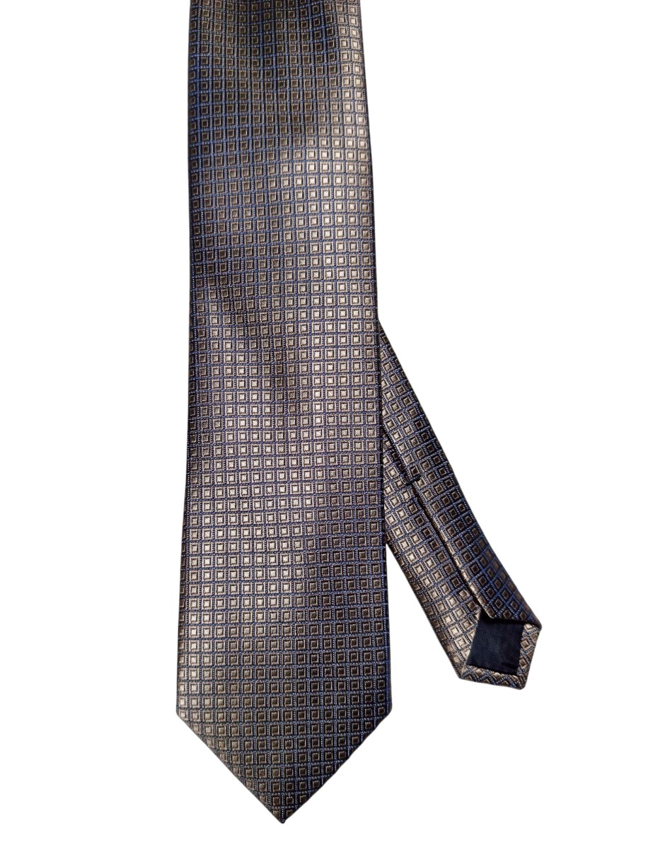 CORBATA PERRY ELLIS A CUADROS R, TAUPES