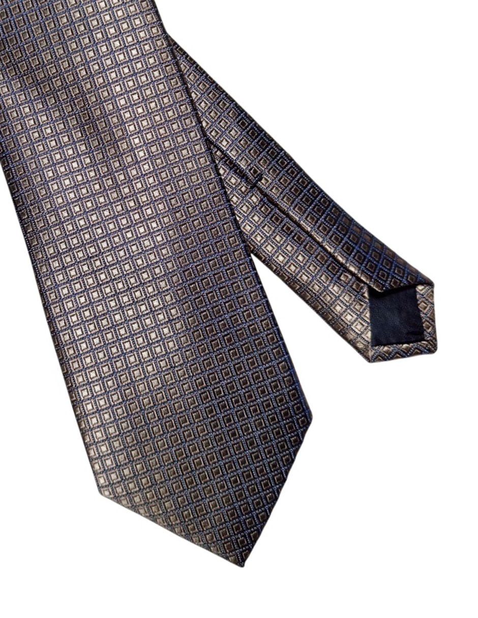 CORBATA PERRY ELLIS A CUADROS R, TAUPES