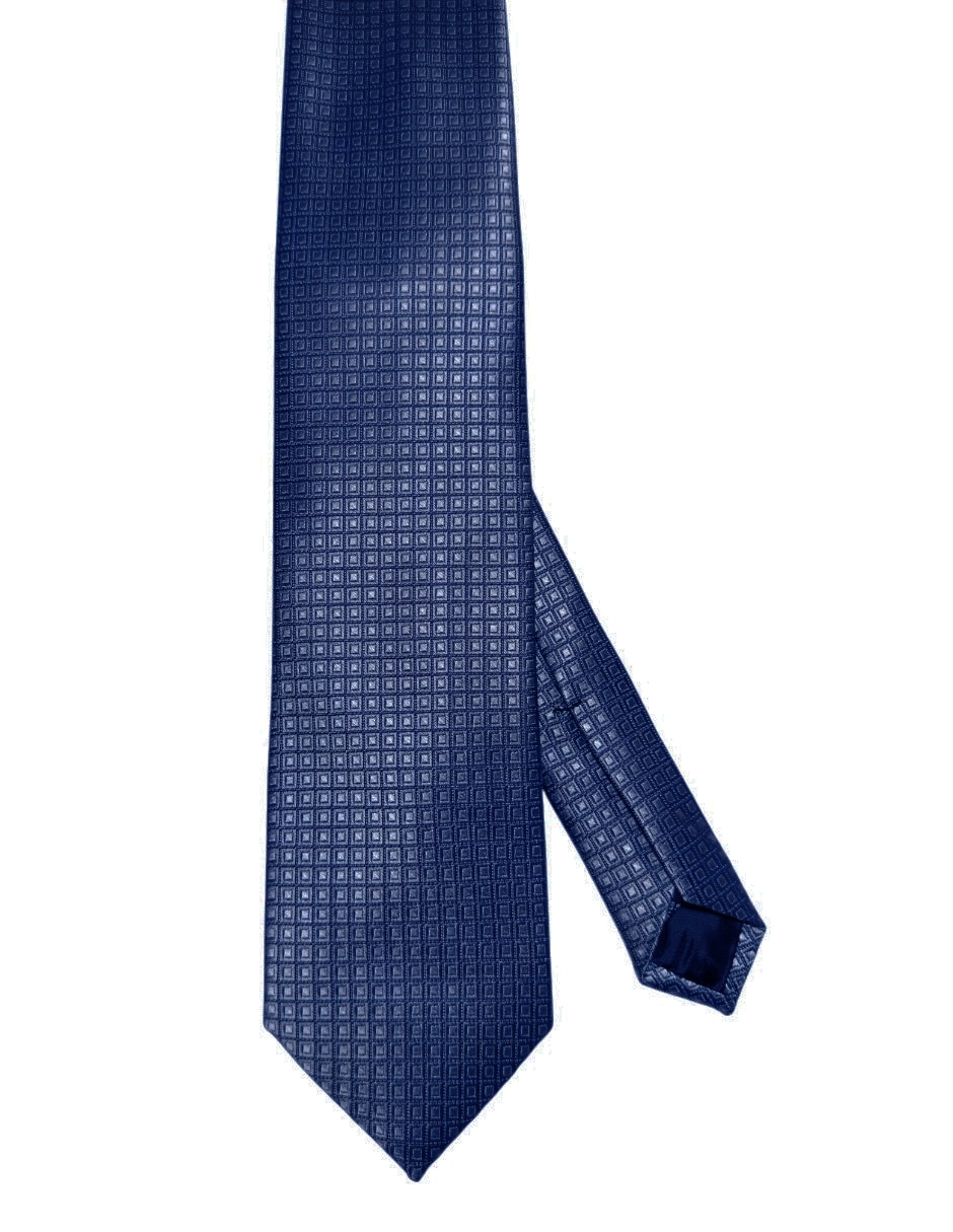 Corbata regular de seda estampado a cuadros para hombre