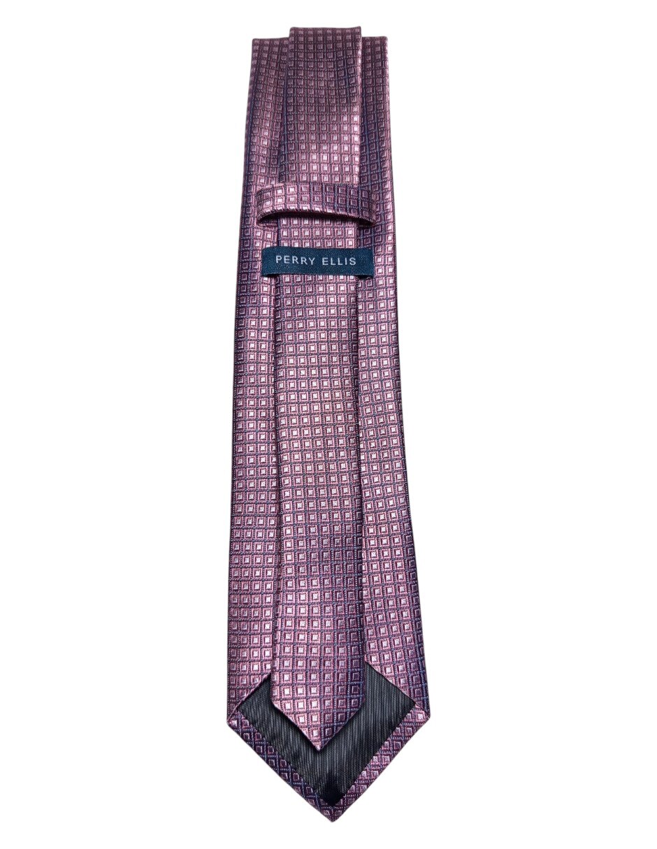 Corbata regular de seda estampado a cuadros para hombre 3