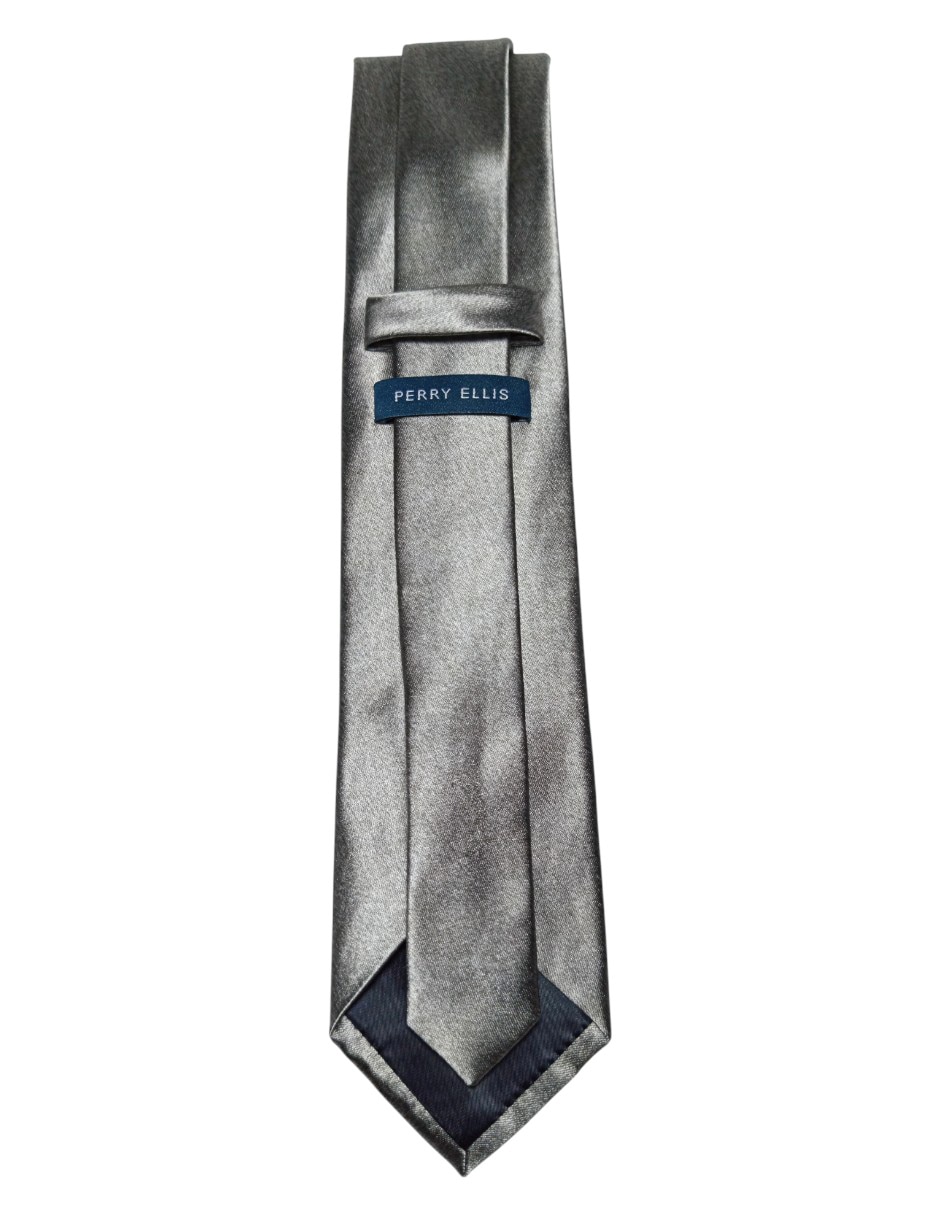 CORBATA PERRY ELLIS LISO REGULAR, GRIS